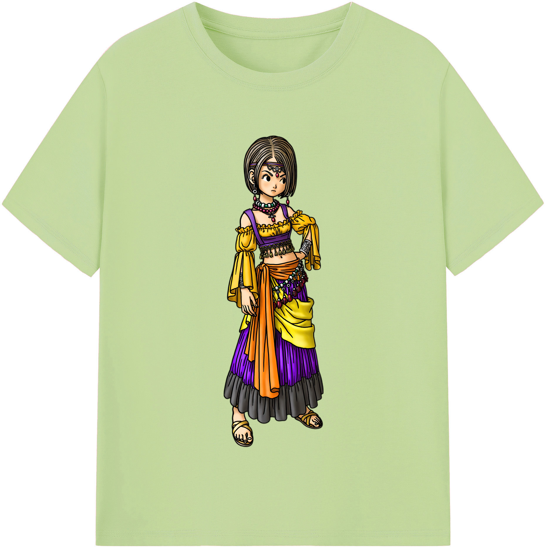 （画像用） ドラゴンクエスト Doragon Kuesuto Dragon Quest 綿100％半袖Tシャツ（フロントプリント）